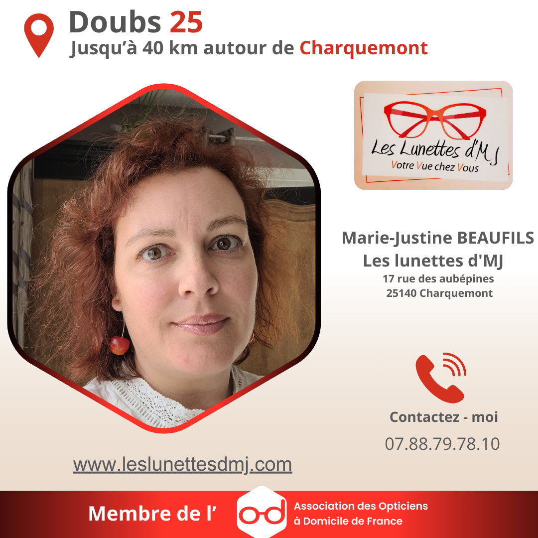 Marie-Justine Beaufils, opticienne itinérante dans le Doubs.